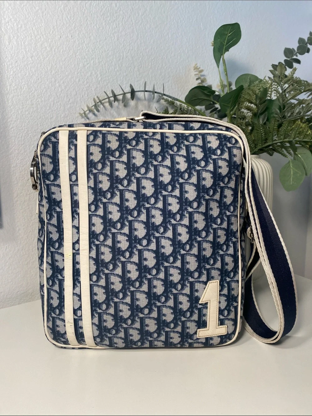 Vintage Christian Dior John Galliano Oblique Trotter Number 1 Messenger Bag - Picture 6 of 17